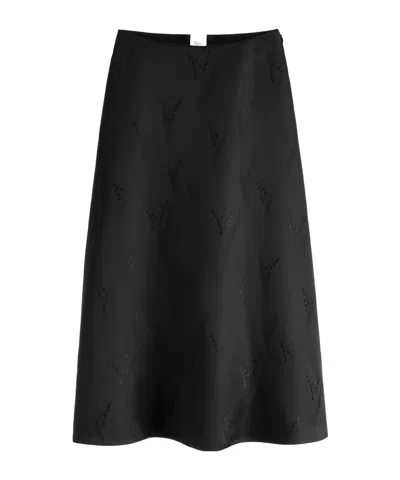 Dior Mid-length Flared Skirt In Black