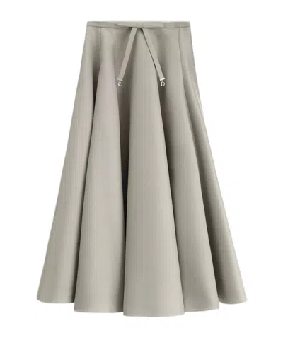 Dior Mid-length Flared Skirt In Gray