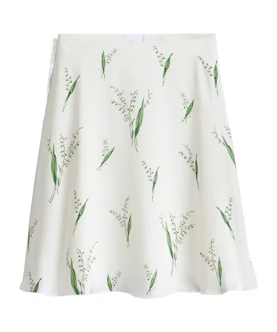 Dior Mid-length Flared Skirt In White