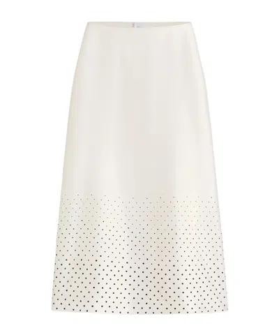 Dior Mid-length Flared Skirt In White