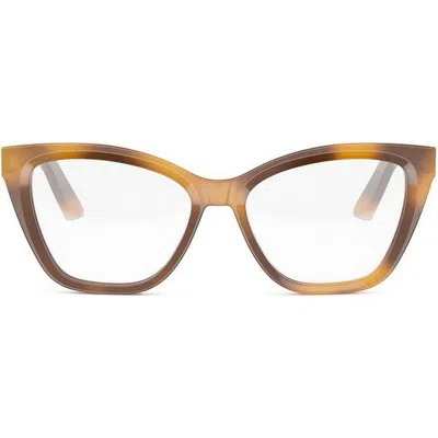 Dior Midnight B1i 54mm Butterfly Optical Glasses In Brown