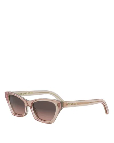 Dior Midnight B1i Butterfly Sunglasses, 53mm In Pink/pink Gradient
