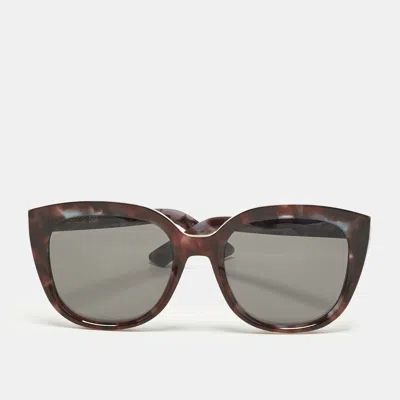 Pre-owned Dior Midnight S128ao Butterfly Sunglasses In Burgundy