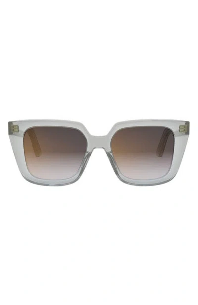 Dior Midnight S1i 53mm Gradient Geometric Sunglasses In Gray