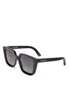 Dior Oversized Square Acetate Sunglasses In Black/gray Gradient