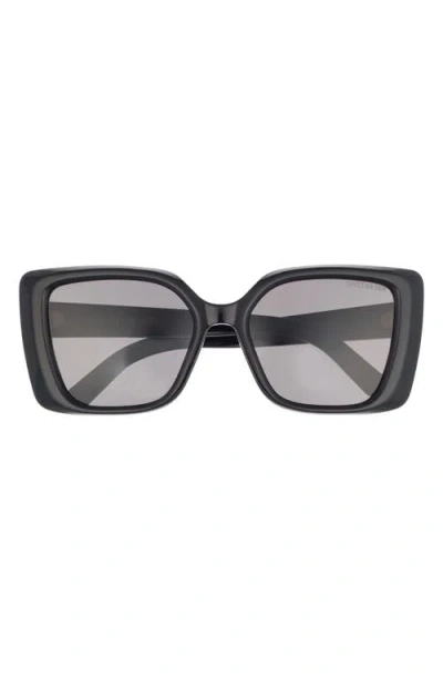 Dior Midnight S5i 55mm Square Sunglasses In Black
