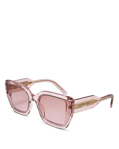 Dior Midnight Square Sunglasses, 43mm In Pink