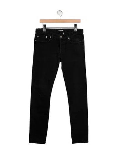 Pre-owned Dior Mid-rise Straight Leg Jeans In Black