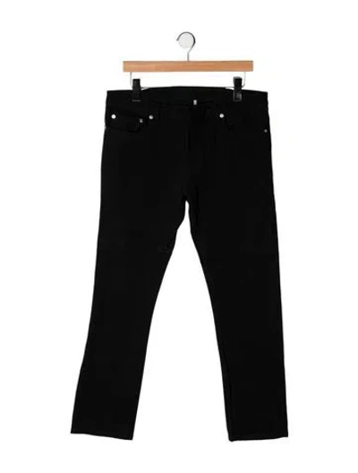 Pre-owned Dior Mid-rise Straight Leg Jeans In Black