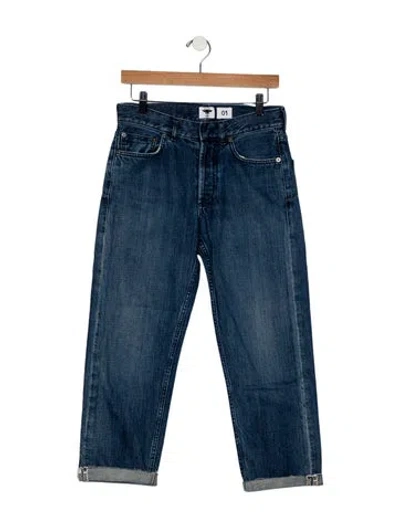 Pre-owned Dior Mid-rise Straight Leg Jeans In Blue