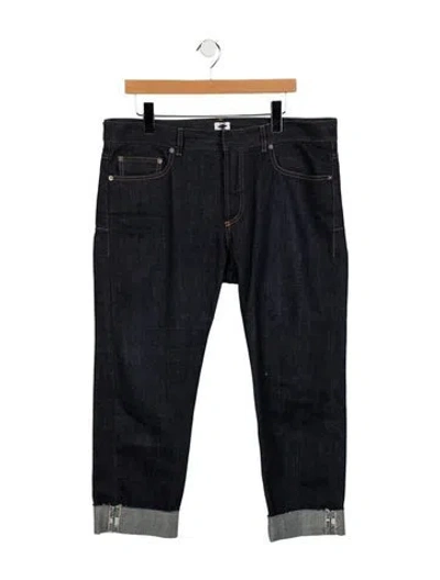 Pre-owned Dior Mid-rise Straight Leg Jeans In Blue
