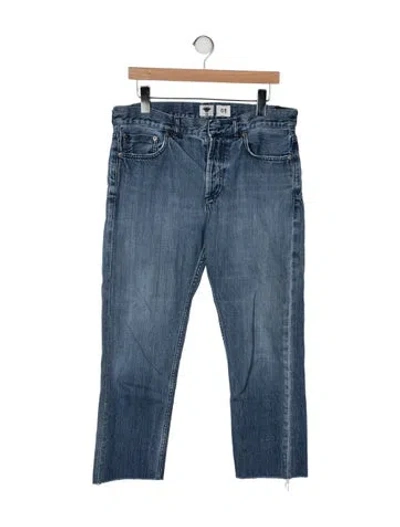 Pre-owned Dior Mid-rise Straight Leg Jeans In Blue
