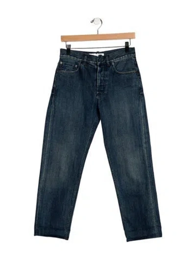 Pre-owned Dior Mid-rise Straight Leg Jeans In Blue