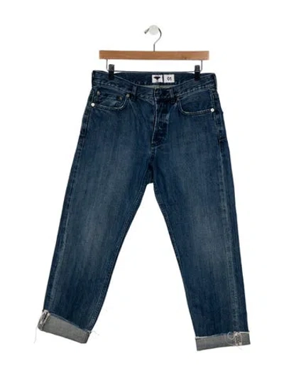 Pre-owned Dior Mid-rise Straight Leg Jeans In Blue