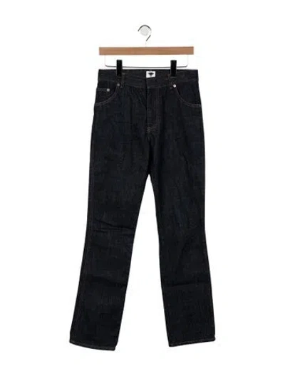 Pre-owned Dior Mid-rise Straight Leg Jeans In Blue