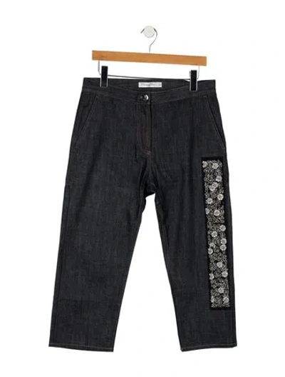 Pre-owned Dior Mid-rise Straight Leg Jeans In Blue