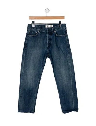 Pre-owned Dior Mid-rise Straight Leg Jeans In Blue