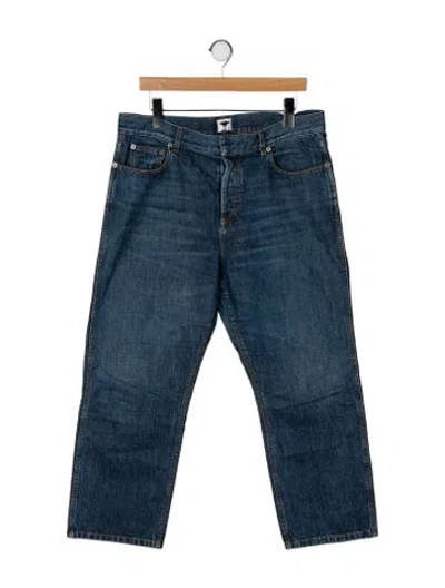 Pre-owned Dior Mid-rise Straight Leg Jeans In Blue