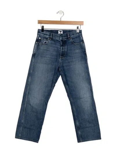 Pre-owned Dior Mid-rise Straight Leg Jeans In Blue