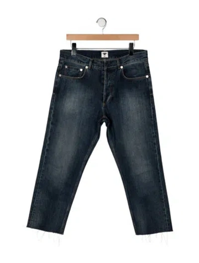 Pre-owned Dior Mid-rise Straight Leg Jeans In Blue