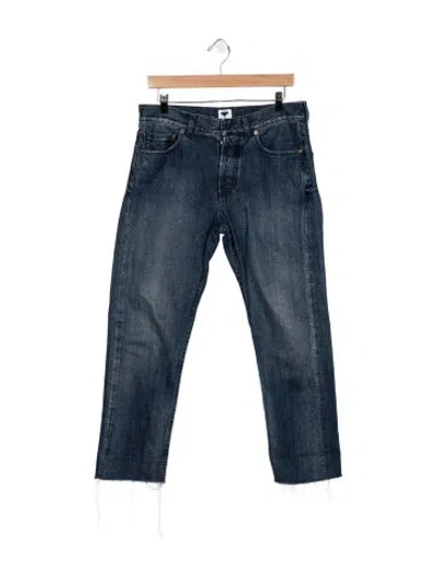 Pre-owned Dior Mid-rise Straight Leg Jeans In Blue