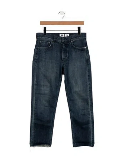 Pre-owned Dior Mid-rise Straight Leg Jeans In Blue