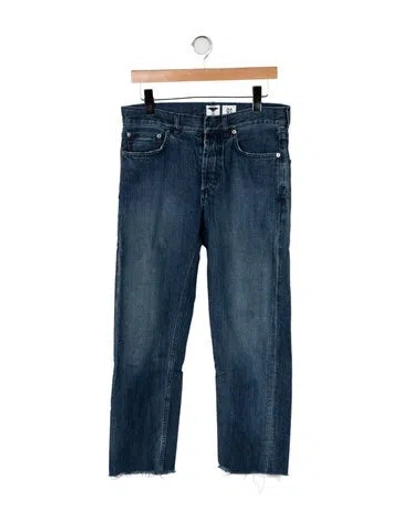 Pre-owned Dior Mid-rise Straight Leg Jeans In Blue