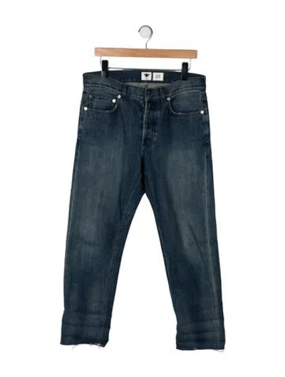 Pre-owned Dior Mid-rise Straight Leg Jeans In Blue