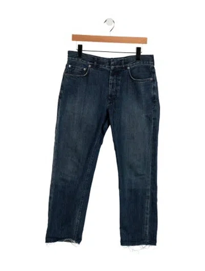 Pre-owned Dior Mid-rise Straight Leg Jeans In Blue
