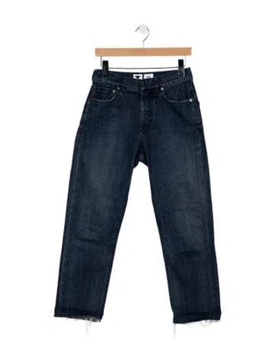 Pre-owned Dior Mid-rise Straight Leg Jeans In Blue