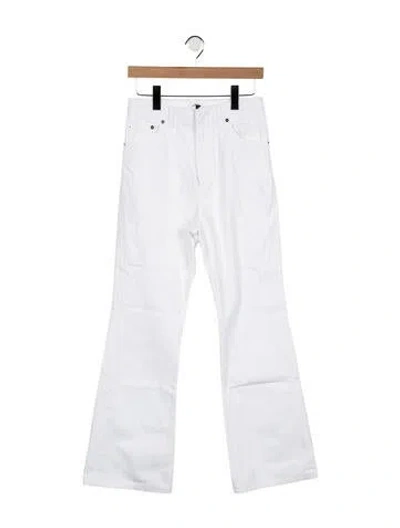 Pre-owned Dior Mid-rise Straight Leg Jeans In White