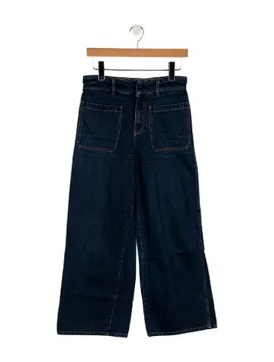 Pre-owned Dior Mid-rise Wide Leg Jeans In Blue