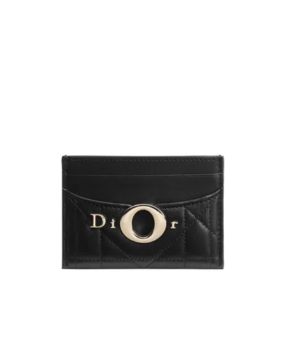 Dior Milly-la-foret Freesia Card Holder In Black