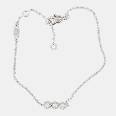 Pre-owned Dior Mimirose 18k White Gold Bracelet With Diamonds