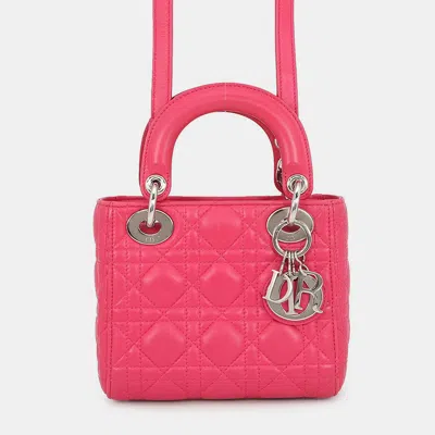 Pre-owned Dior Mini 2way Bag Pink Leather Size Mini