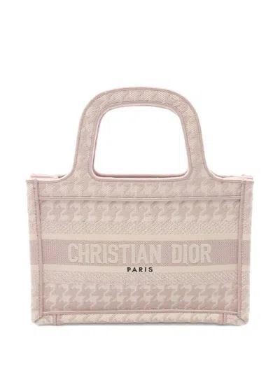 Pre-owned Dior Mini Book Tote Bag In Neutral