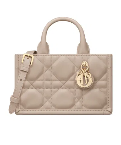 Dior Mini Book Tote Crossbody Bag In Nude