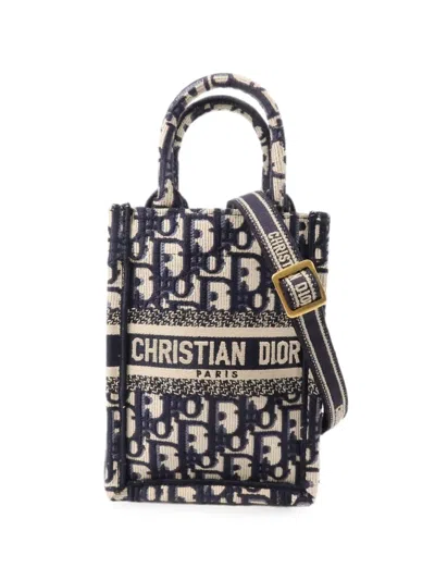 Pre-owned Dior Mini Book Tote Tote Bag In Blue
