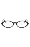 Dior Mini Cd O R8i 51mm Oval Optical Glasses In Black