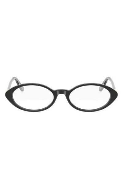 Dior Mini Cd O R8i 51mm Oval Optical Glasses In Black