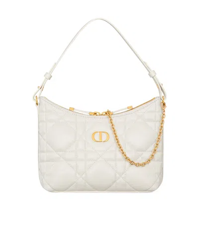Dior Mini Chain Bag In White