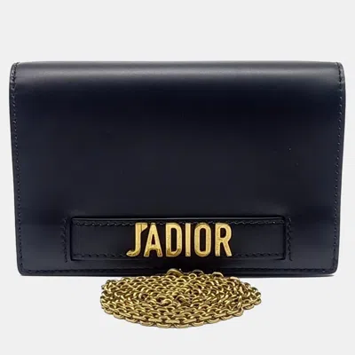 Pre-owned Dior Mini Chain Crossbody Bag In Black