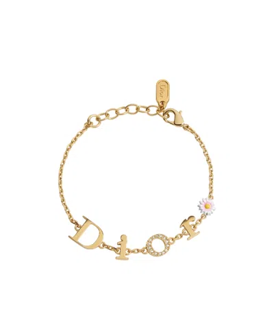 Dior Mini Daisy Bracelet In Gold