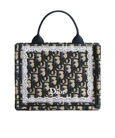Dior Mini  Book Tote With Strap In Black