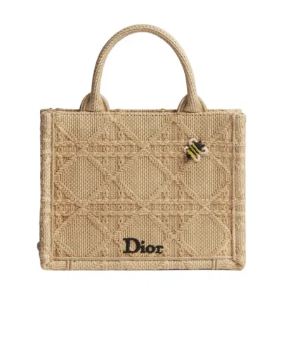 Dior Mini  Book Tote With Strap In Blue