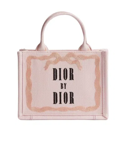 Dior Mini  Book Tote With Strap In Red