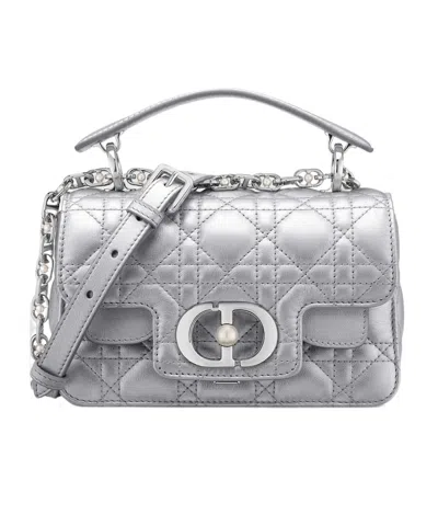 Dior Mini  Jolie Shoulder Bag In Silver