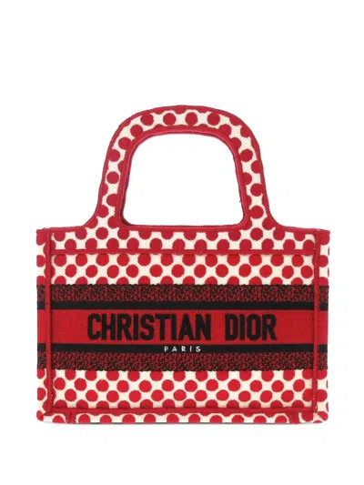 Pre-owned Dior Mini Amour Book Tote Bag In 红色
