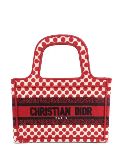 Pre-owned Dior Mini Amour Book Tote Bag In Red