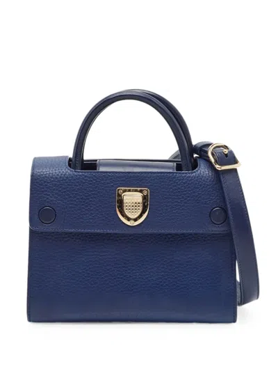 Pre-owned Dior Mini Ever Tote Bag In Blue